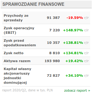 Sprawozdanie finansowe Biznesradar